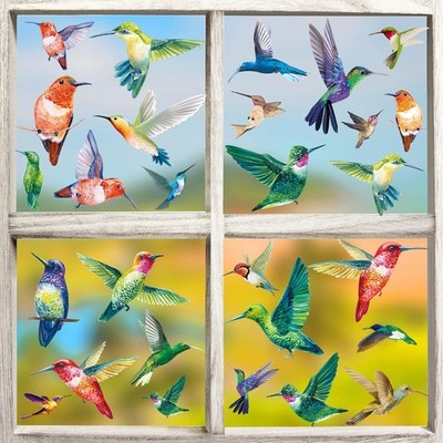 9 Bgen Frhling Fensteraufkleber 38 Stck Vgel Tulpen Schmetterlinge fr