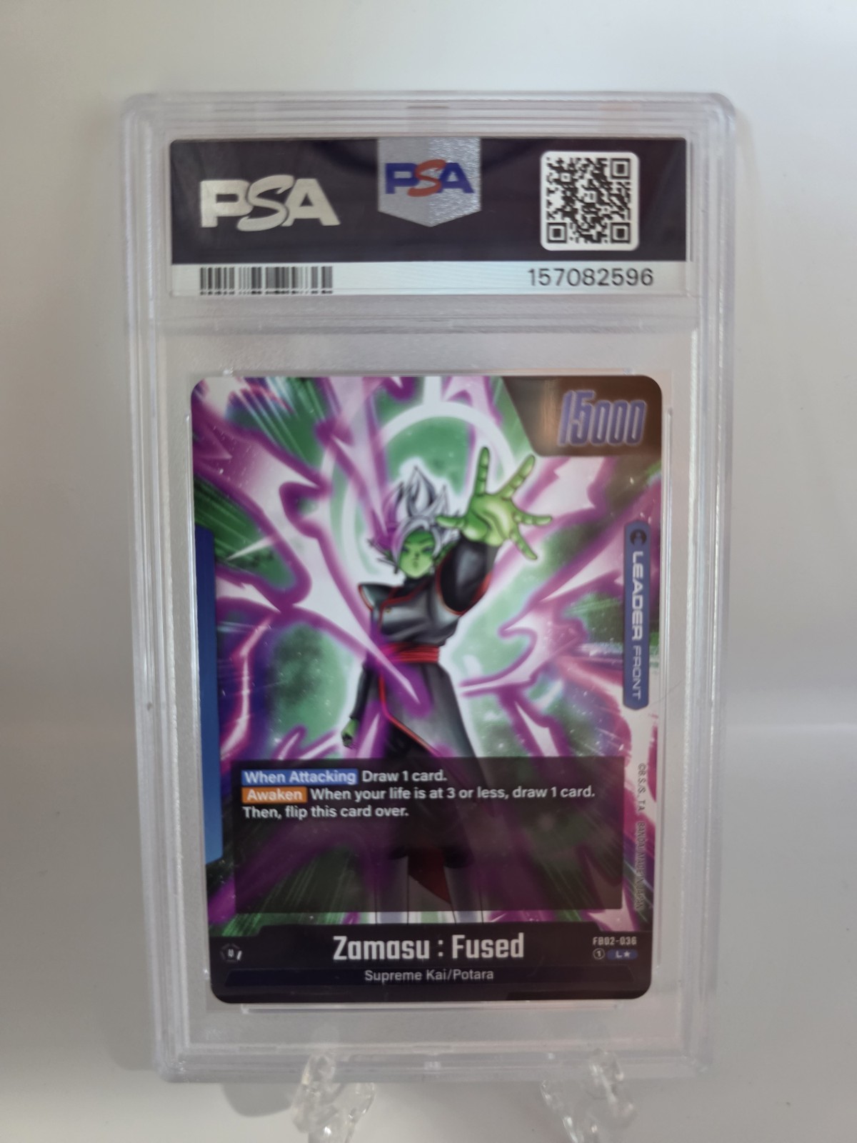 Dragon Ball Super Card Game Fused Zamasu Alternate Art PSA 10 view 2