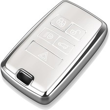 Key Fob Cover Soft TPU Full Protection Key Shell Case Compatible-White