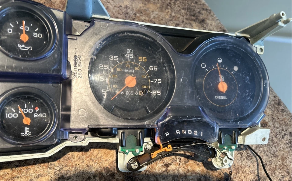 Camión Chevy GMC 1986 87 blazer suburbano K5 K10 C10 C20 velocímetro calibre clúster Foto 3 de 4