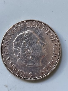 Münze Niederlande: 2 1/2 Gulden: Königin Juliana: 1959: Silber 0.720