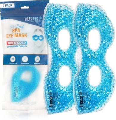USA Merchant - 2 Redesigned Therapeutic Spa Gel Bead Eye Masks - Hot/Cold Reusab