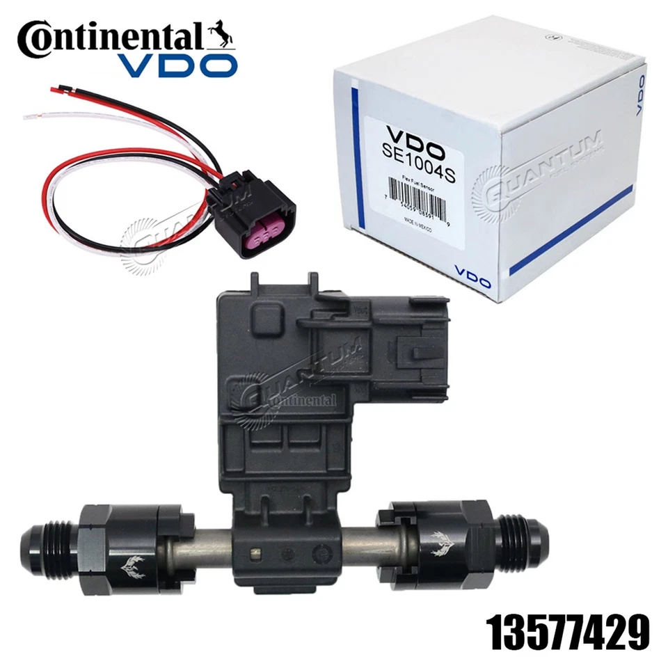 GENUINE Continental/ VDO GM Flex Fuel Sensor +8AN Fittings +Pigtail 13577429 - Image 3 of 3