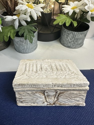 VTG Italian Trinket Jewelery Box Trevi Fountain Roma 