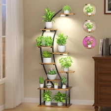 Plant Stand Indoor with Grow Lights 9 Tier 63" Metal Plant Shelf Y-FIR-C-2019