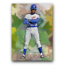 Bill Madlock Art Card Limited 15/50 Edward Vela Signed (Chicago Cubs)