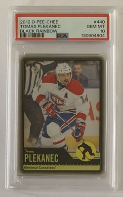 Tomas PLEKANEC 2012-13 O-Pee-Chee Black Rainbow SN 014/100 Graded PSA 10