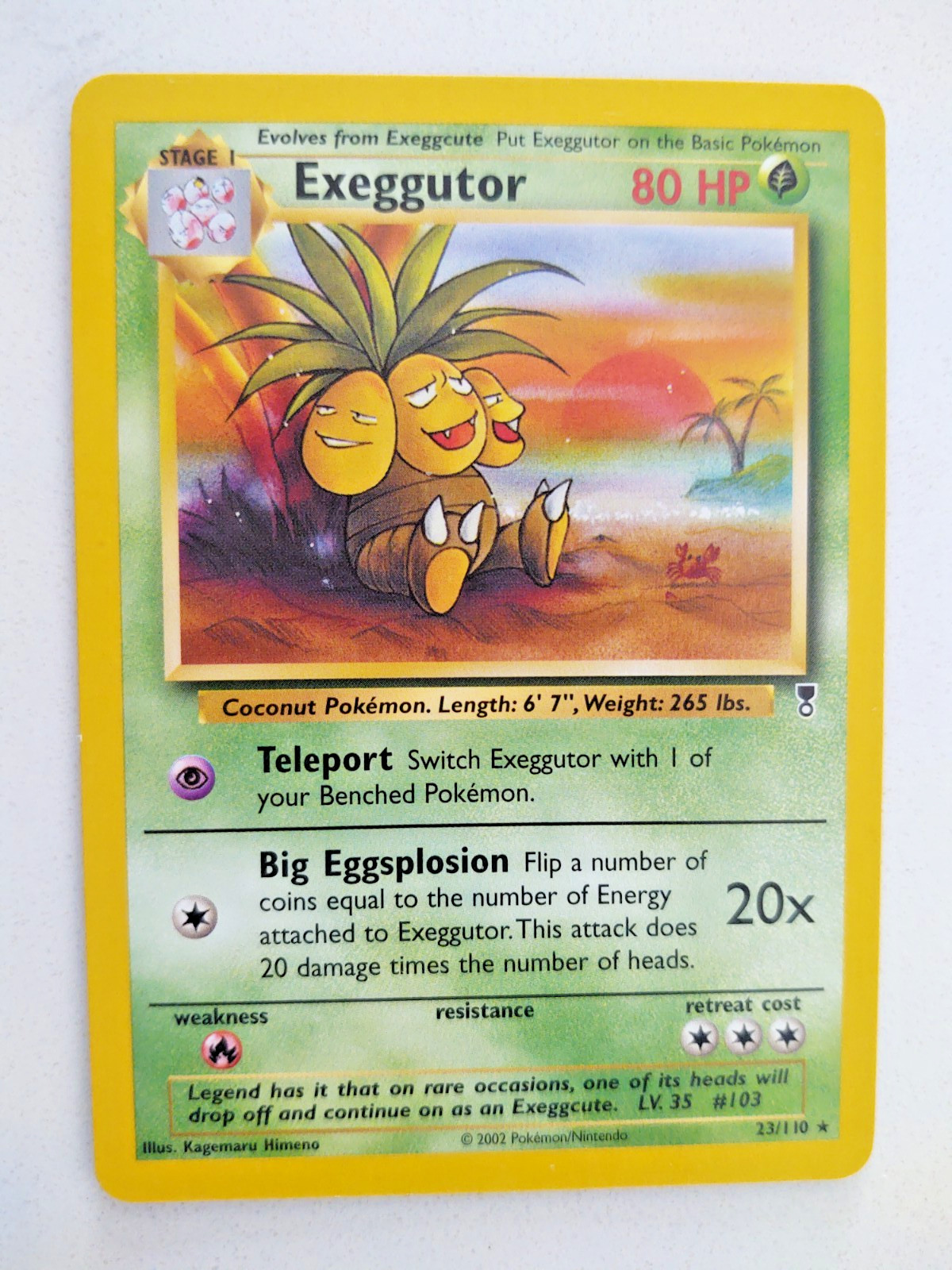 Exeggutor ⭐️ 23/110 Rare Legendary Collection 2002 Pokemon NM