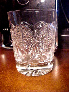 Single Waterford HAPPINESS Millennium 4 1/4" Double Old Fashioned Glass Tumbler