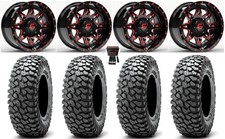 Fuel Lethal 15 Wheels Red 35 Rocscraper Sticky Tires Can-am Maverick X3 Fuel Lethal 15 Wheels Red 35 Rocscraper Sticky Tires Can-am Maverick X3