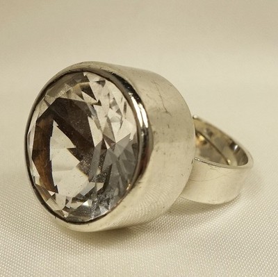 Bengt Hallberg Bergkristall Ring 925 Silber Schweden / CU 323(37)