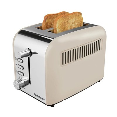 SilverCrest Toaster STEB 920 Doppelschlitztoaster Brötchen Aufsatz - TAUPE