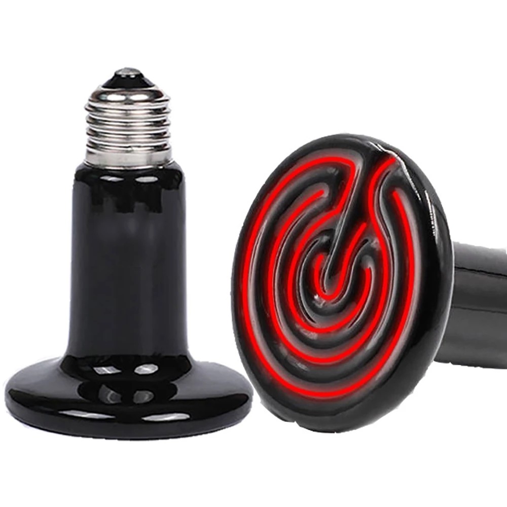 2x Wärmelampe Keramik Dunkelstrahler Infrarotlampe Strahler Heizlampe Birne 200W