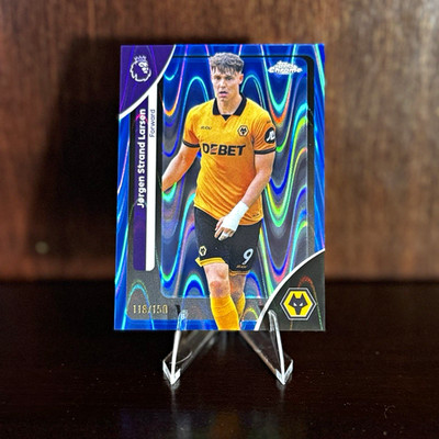 Topps Chrome Premier League Jorgen Strand Larsen Wolves #193 Blue /150