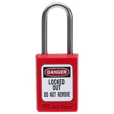 Master Lock S31red Zenex Thermoplastic Padlock, 1-3/8 In Wide, 1-1/2 In H,