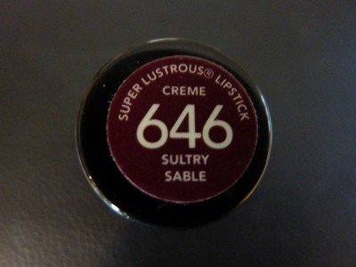 Revlon Super Lustrous Lipstick - SULTRY SABLE  #646 - Sealed / New