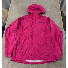 Patagonia Torrentshell Rain/Wind Jacket Woman's Size L Pink H2NO Zip Hooded