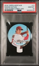 2019 Topps Heritage Shohei Ohtani 17 High Number 1970 Baseball Candy Lids PSA 10