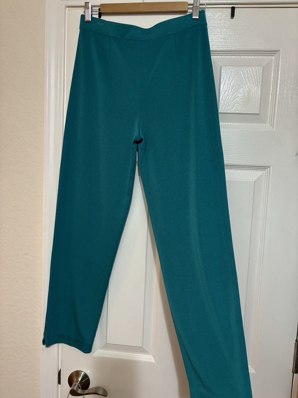 Women’s Misook Knit Pants Turquoise / Teal Blue Size Small Pull On