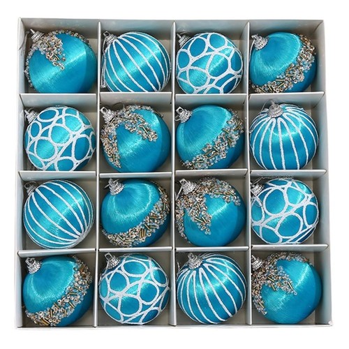 [New Christmas Foam Ball Pendant 16 Pieces - Bild 6 von 21