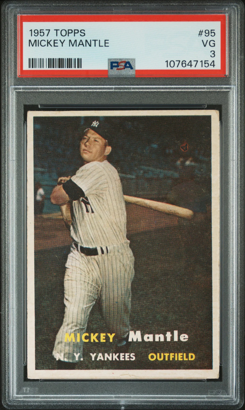 1957 Topps Mickey Mantle #95 PSA 3