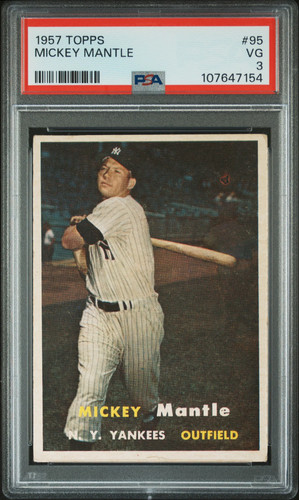 1957 Topps Mickey Mantle #95 PSA 3