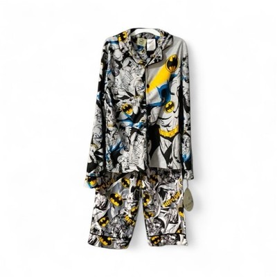 Batman 2 Pc Button Front Pajamas Size 6/7 New