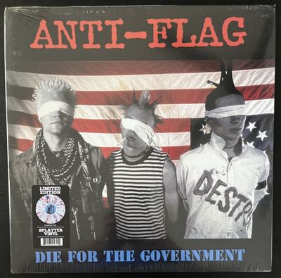 ANTI-FLAG DIE FOR THE GOVERNMENT RED WHITE & BLUE SPLATTER VINYL LP SEALED MINT
