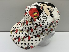 VTG 90s Disney Mickey Mouse All Over Print Kids Hat Cap Age 3-7 Elastic Back AOP