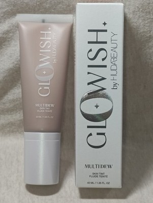 GloWish by Huda Beauty MultiDew Skin Tint 07 Tan Light 1.35 oz NEW