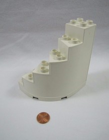 Lego Duplo WHITE SPIRAL STAIRWAY STAIRCASE Castle #4820 Vintage Steps Stairs 