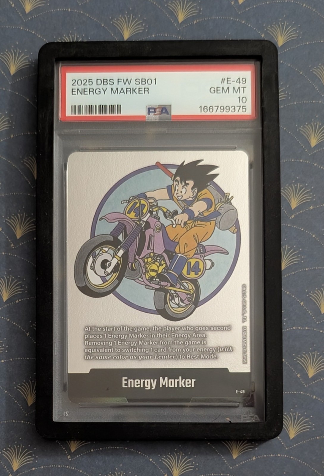 2025 DRAGON BALL SUPER FUSION WORLD MANGA BOOSTER 01 ENERGY MARKER PSA 10 view 1