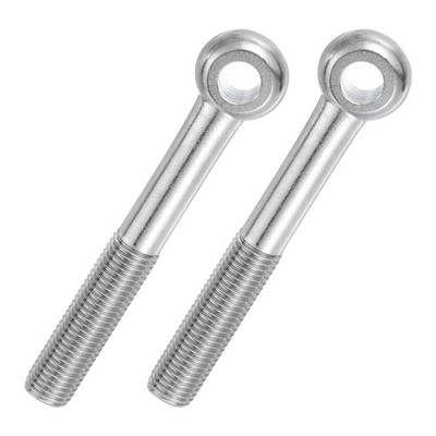 2 Pcs M16x130mm Half Tooth Thread Shoulder Swing Lifting Eye Bolt