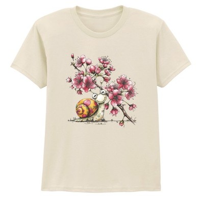 Süße Schnecke Kinder T-Shirt Happy Cartoon Frühling Blumen Vintage Kinder Geschenk