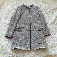 Zara tweed fringe hem jacket