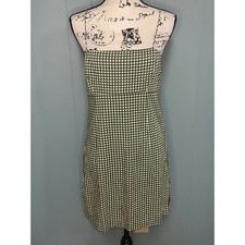 URBAN OUTFITTERS Gingham Square Neck Spaghetti Strap Mini Dress Size 6