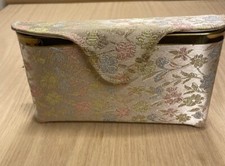Vintage Brocade Clutch Bag With Mirror Satin Coin Purse And Comb