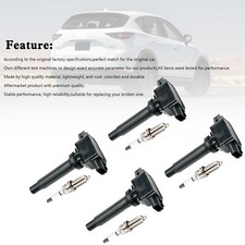 4x Ignition Coils+Spark Plugs UF656 Pour Mazda CX-5 2.0/2.5L 3 6 GT 2012-2020
