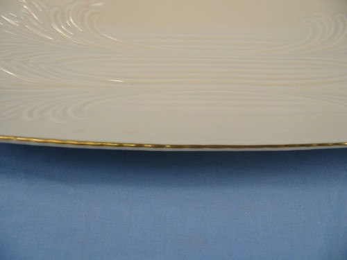 Lenox Celery Dish Spring Garden Collection 24Kt Gold Trim Handled 13 1/2"+ - Picture 11 of 11
