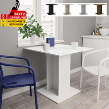 Esstisch Esszimmertisch Esszimmer Tisch Hochglanz-Weiß 80X80X75Cm Holzwerkstoff