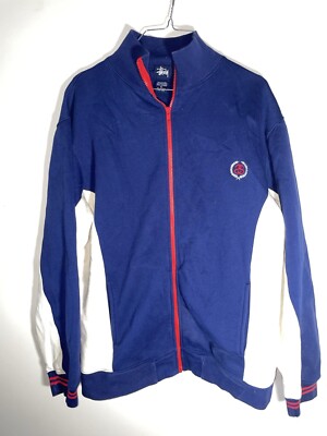 Vintage Stussy Track Jacket Mens SIZE XL | eBay