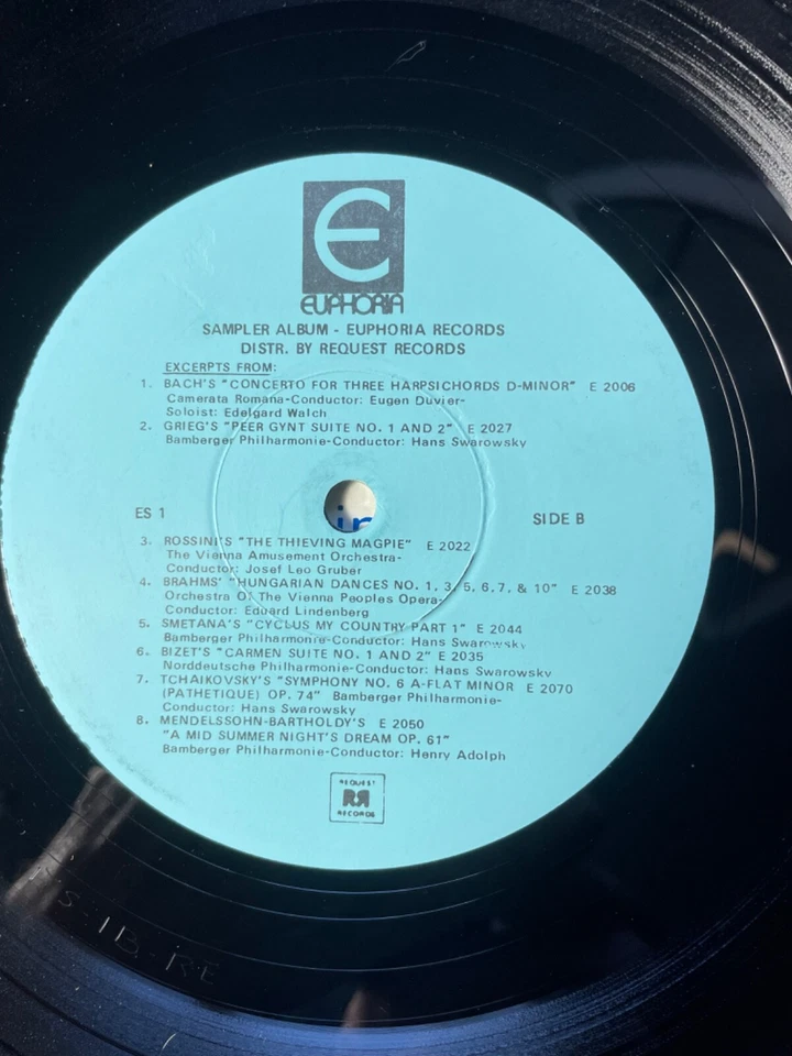RARE Euphoria Records Sampler Request Records Classical w/shrink VG - Image 4 of 4