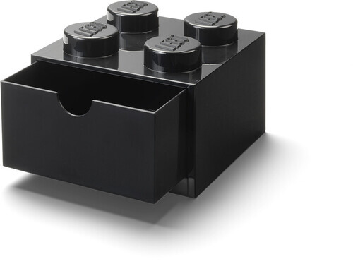 LEGO Stackable Storage: Desk Drawer with Knobs, Black [New Toy