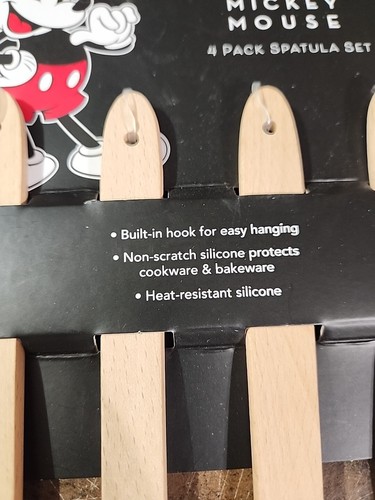 Disney Mickey Mouse Spatula 4-Piece Set - NEW - Picture 3 of 6