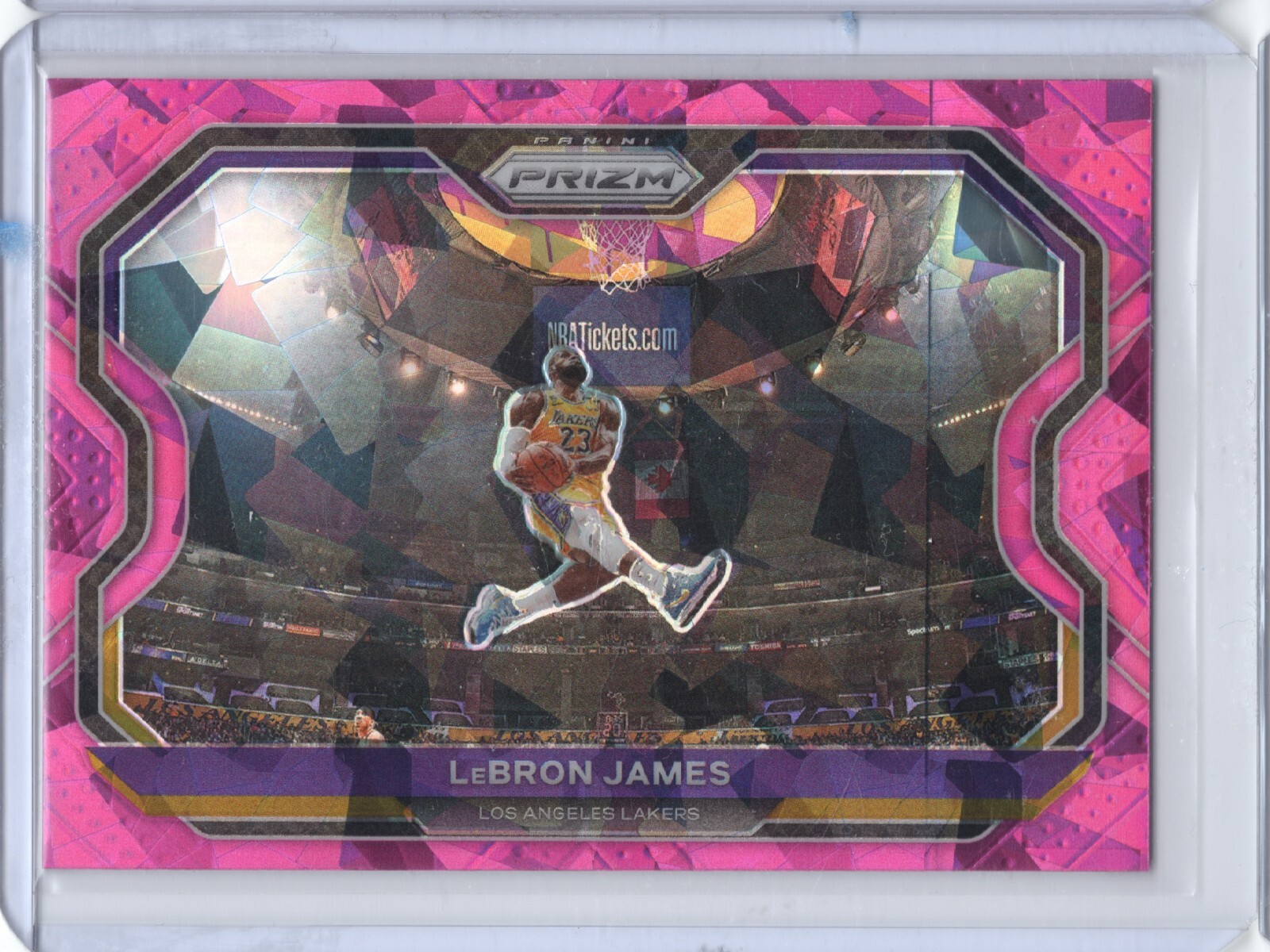 2020 Panini Prizm #1 Pink Ice Lebron James Los Angeles Lakers Kobe Tribute