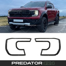 BLACK HEADLIGHT COVERS PROTECTORS GUARDS SURROUNDS FOR NEW FORD RANGER T9 2023+