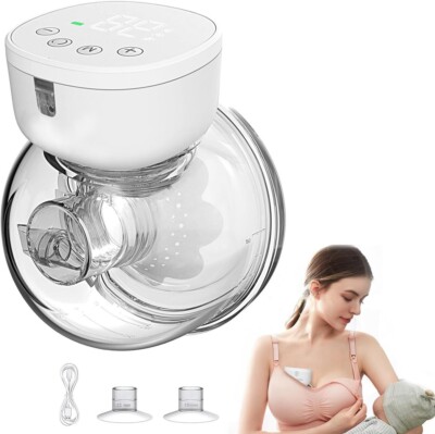 Portable Electric Wearable Breast Pump Rechargeable Wireless Low Noise Painless