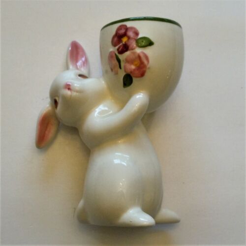Avon Scent Candle Holder Floral Medley Sunny Bunny With Candlette  1981 Ceramic - Picture 1 of 9