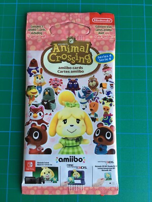 Nintendo Animal Crossing 3 Card Pack Amiibo Card Booster Pack Series 4 |  eBay