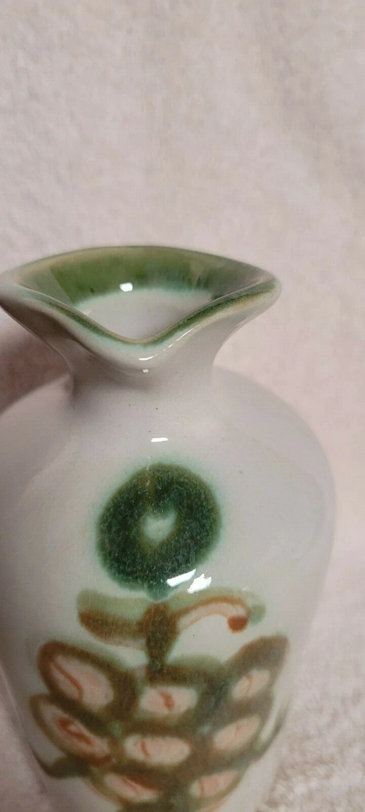 Ceramic Oil cruet, John B. Taylor Ceramics, vintage, 7" high